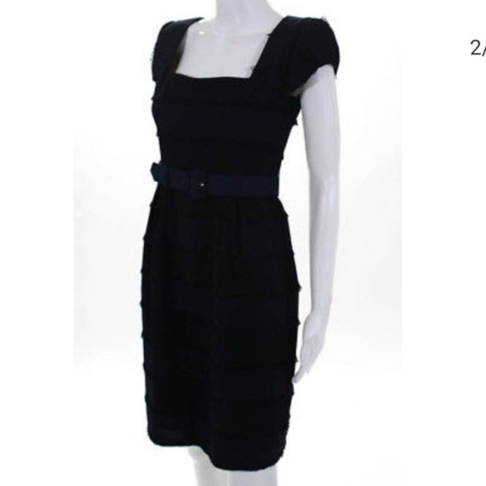 Nanette Lepore Catch Me Fringed dress black cocktail dress size 10 - Picture 5 of 16